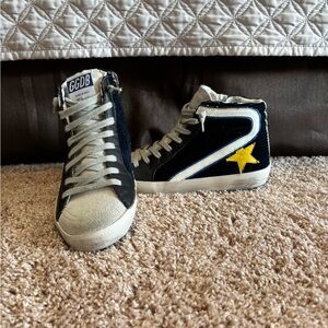 Golden Goose Kids Sneakers - Black with Yellow Star